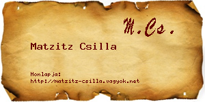 Matzitz Csilla névjegykártya